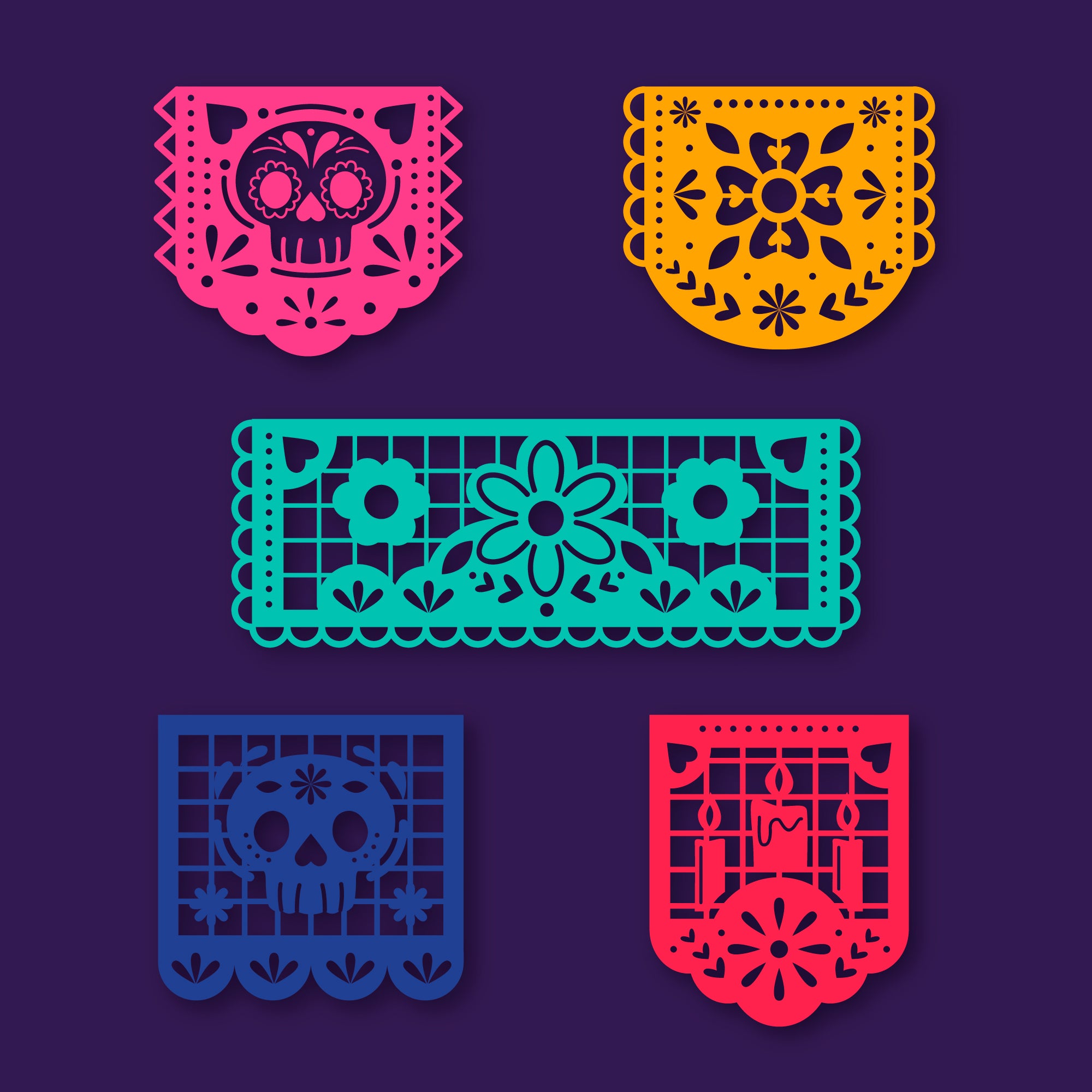 Papel picado día de muertos