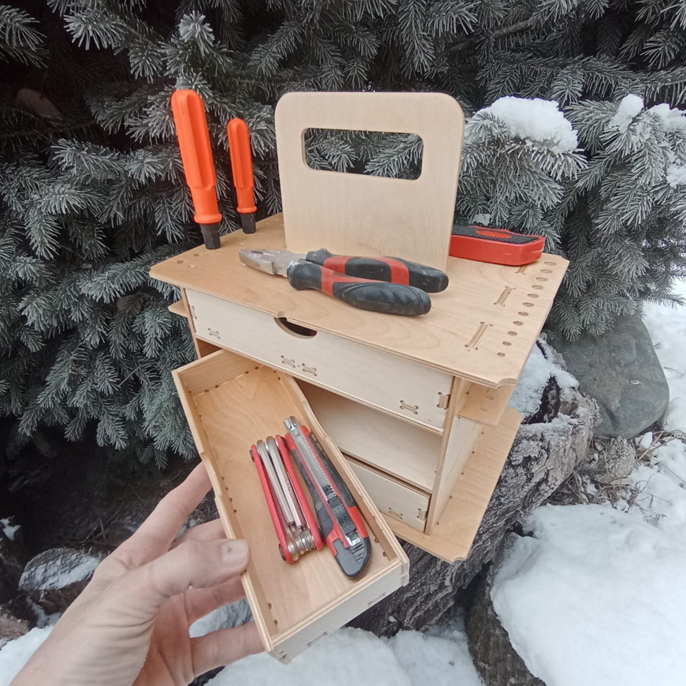 Caja de herramientas de madera