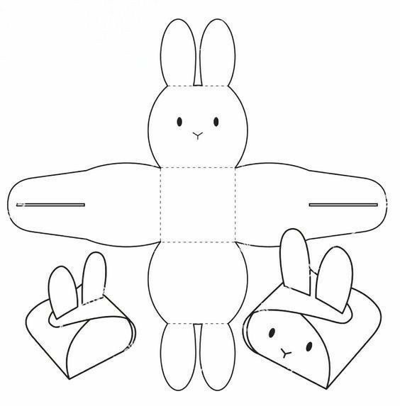 Cajita de papel de conejito