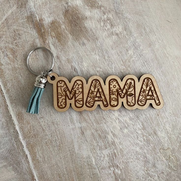 Llavero diseño mamá con flores