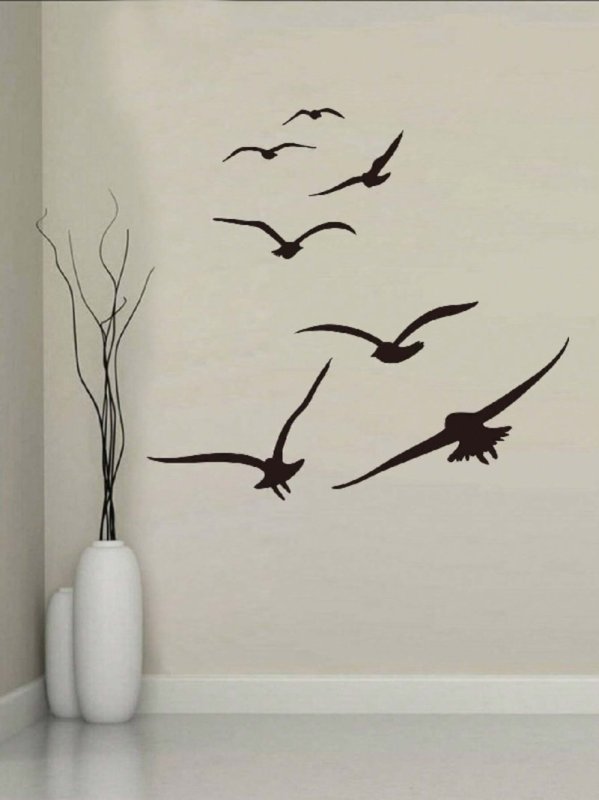Decoración de pared de pájaros volando