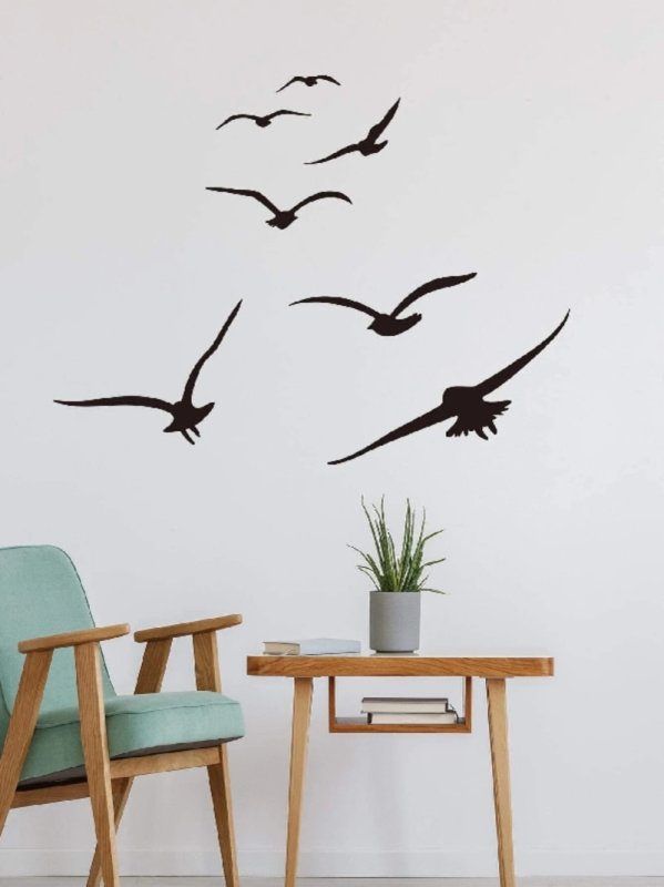 Decoración de pared de pájaros volando