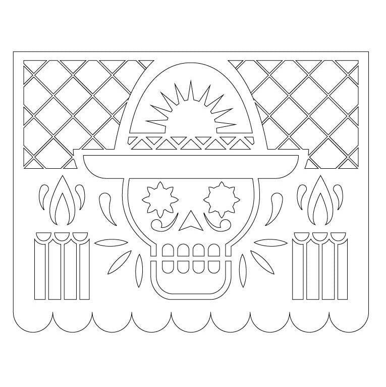 Papel picado día de muertos