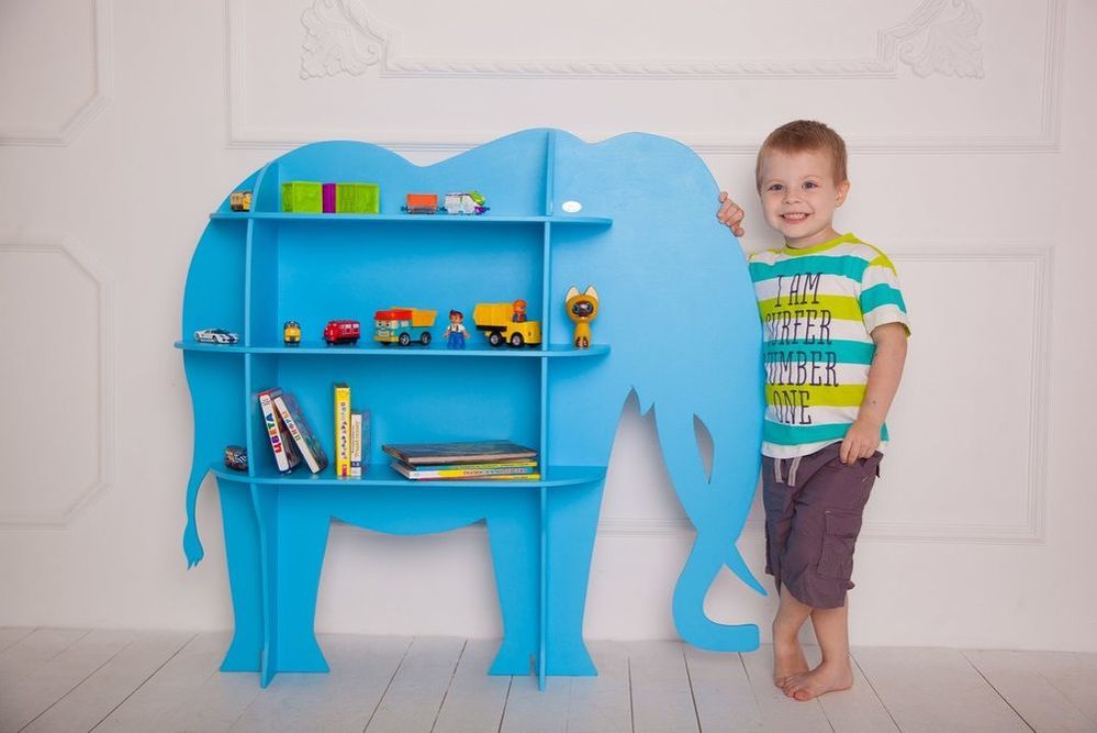Mueble decorativo de elefante para niños